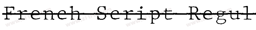 French Script Regul字体转换